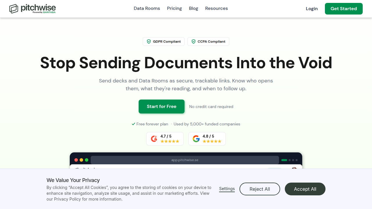 Pitchwise offers insights and essential tools for startups to streamline their fundraising process.