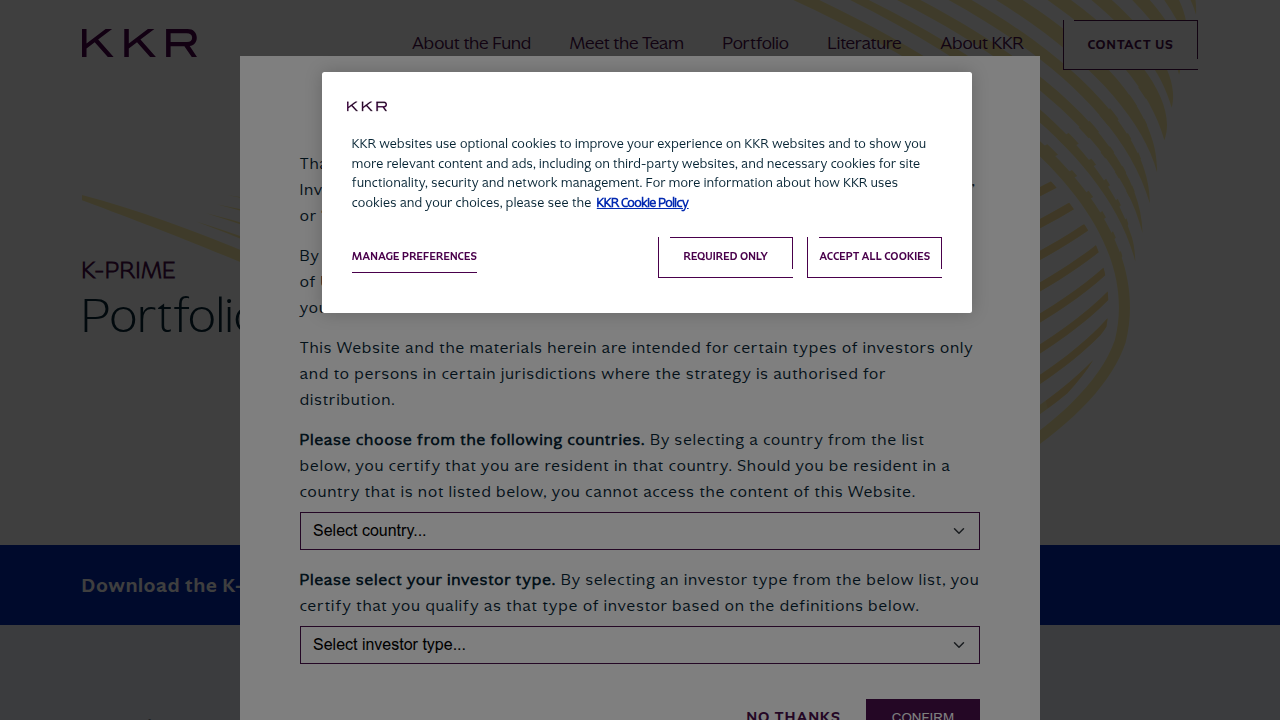 KKR's K-PRIME strategy page, detailing investment opportunities for qualified high-net-worth individuals.