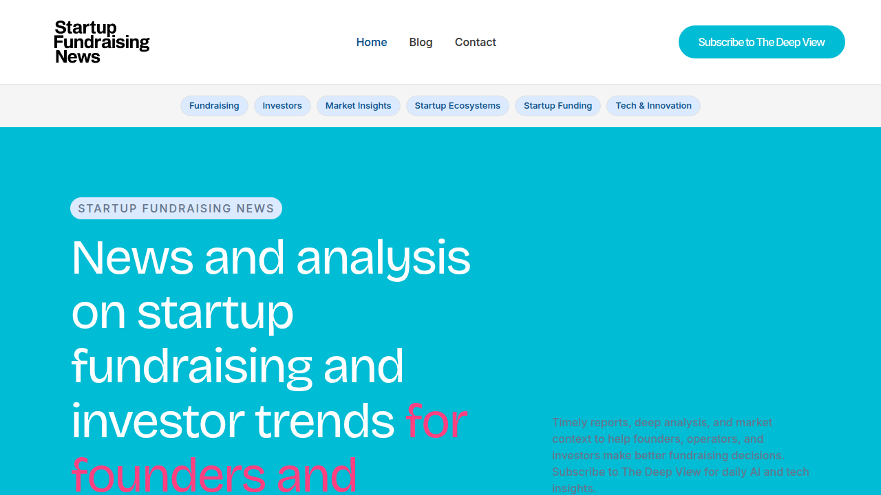 Explore articles on technology's impact on fundraising and investor confidence for startups.