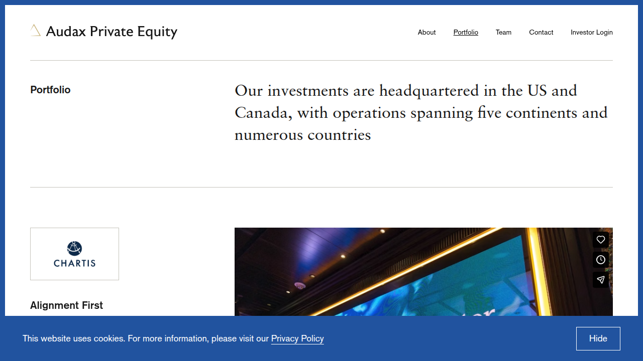 View the diverse portfolio of companies Audax Private Equity has invested in, categorized by industry.