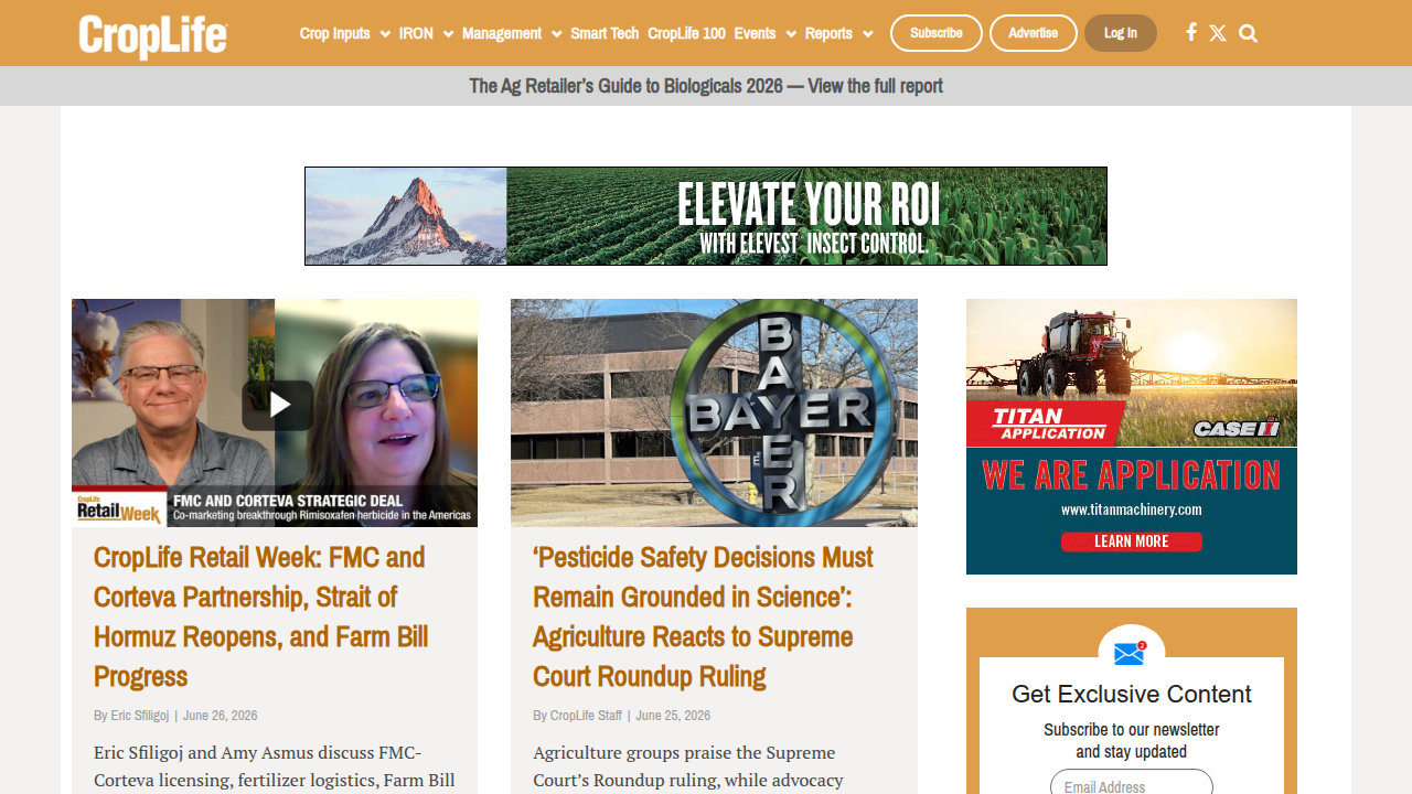 Access agricultural news and insights, including reports on AgTech venture capital investments.