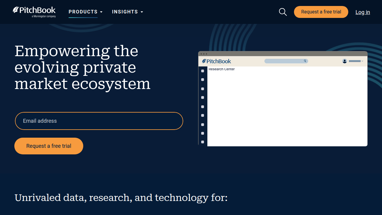 A screenshot of Capital One Ventures' profile on PitchBook, a leading data provider for the private market.