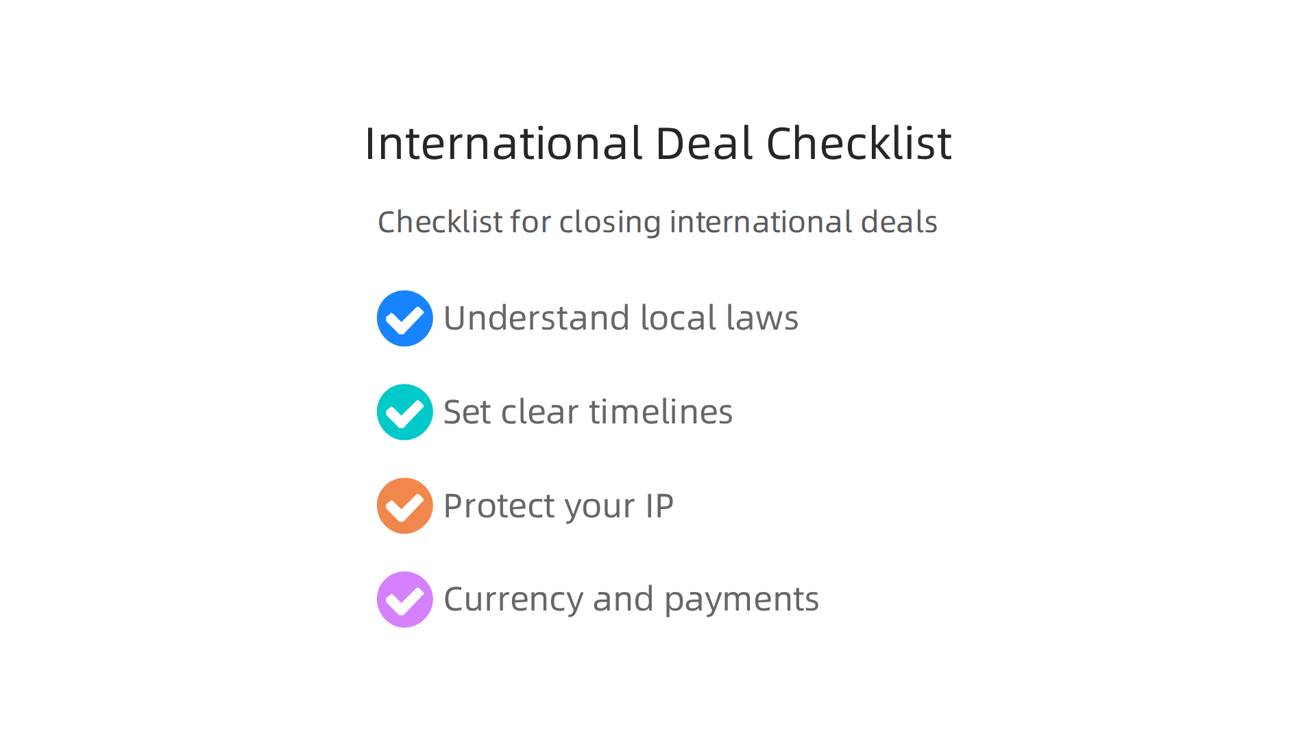 Key steps for founders to navigate when closing deals with international investors.