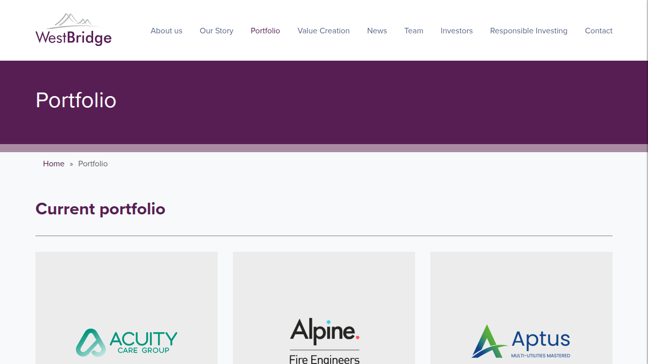 A glimpse into Westbridge Capital's investment portfolio, showcasing their focus on mature businesses.