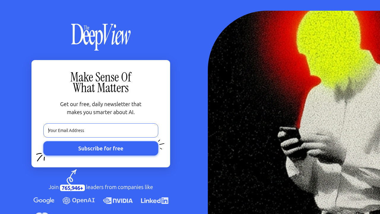 Subscribe to a newsletter offering insights into the fast-changing tech world and AI updates.