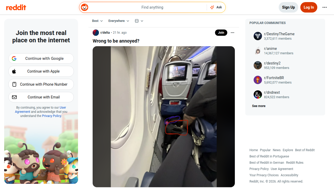 Reddit's homepage showcases diverse communities, making it a powerful platform for real-time tech discussions and trends.