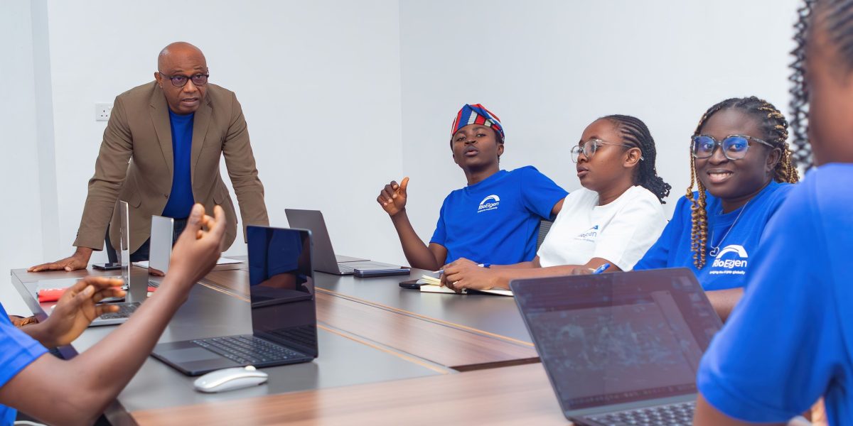 A diverse team working together, brainstorming innovative solutions for real-world problems.